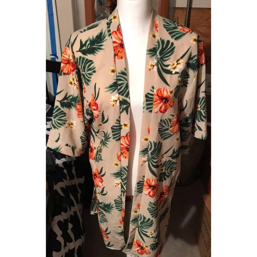 Tan floral Cardigan